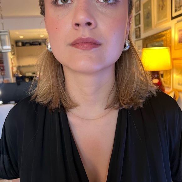 Monet Vintage Silver Tone Huggies Pierced Earrings Jewelry Classic Everyday - Picture 8 of 10